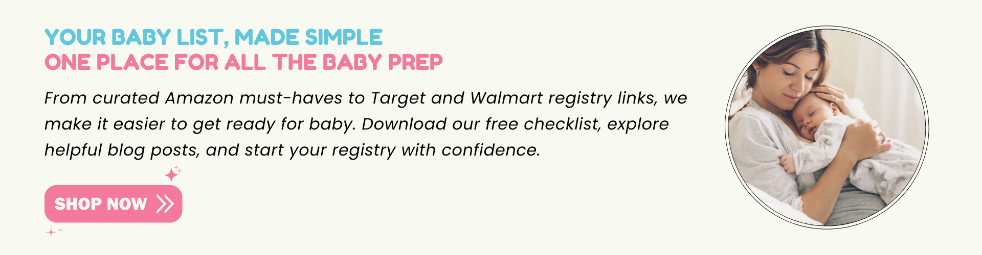 Baby Selections Desktop Banner